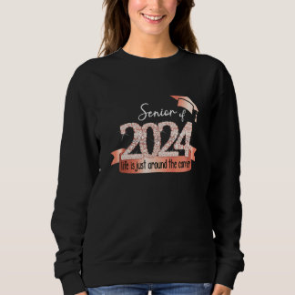 Camiseta Sênior 2024 I Citação Motivacional Rosa Preto Fest
