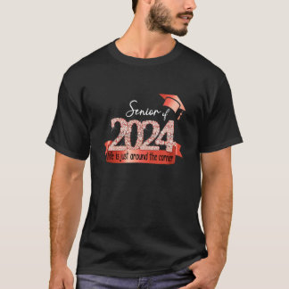 Camiseta Senior 2024 I Citação Motivacional Vermelho Preto