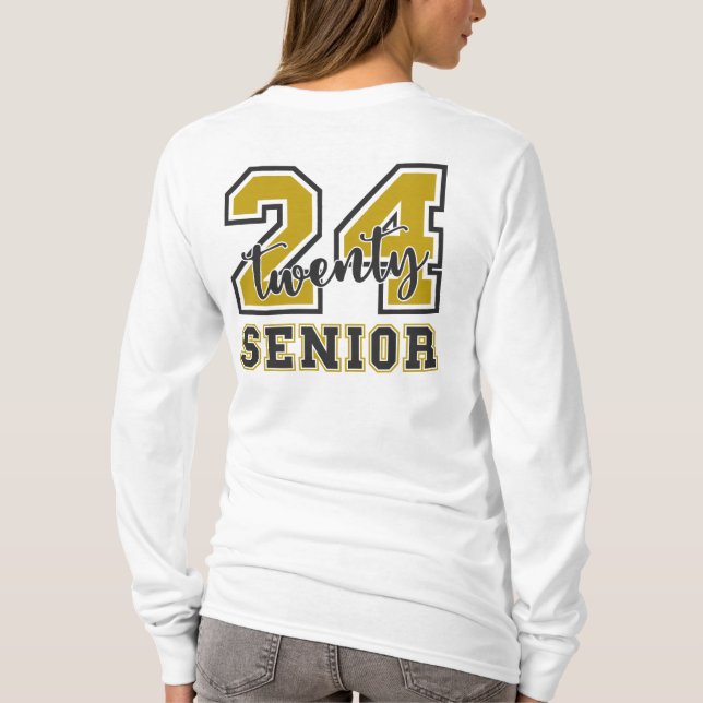 Camiseta Sênior 2024, Presente de Formatura Sênior Parte de (Verso)