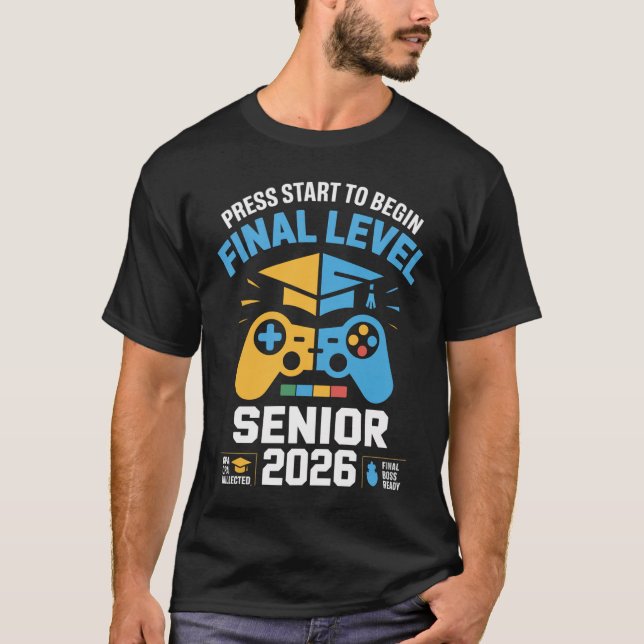Camiseta Senior 2026 Gamer Graduation (Frente)