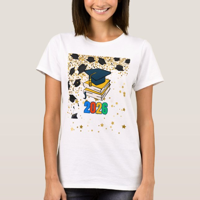 Camiseta Senior 2026 Graduation Graphic - Educational  (Frente)