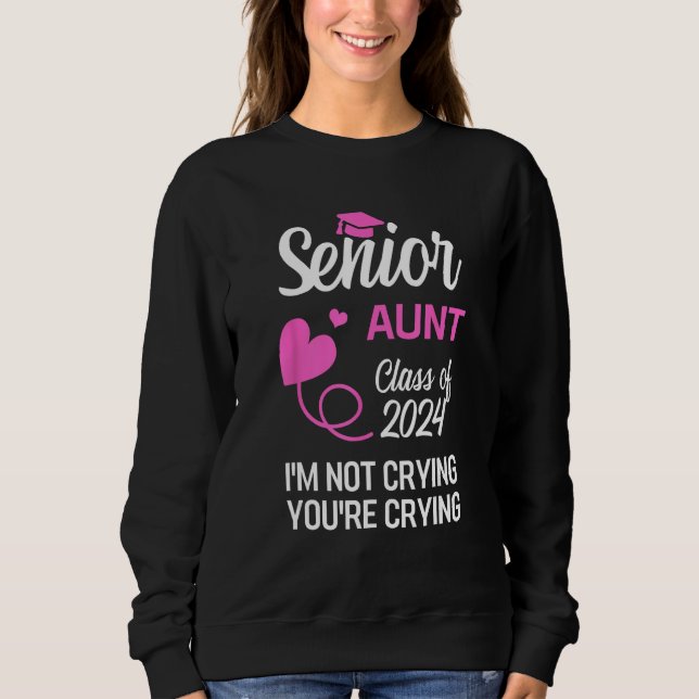 Camiseta Senior Aunt Class Of 2024  Graduation Proud Aunt W (Frente)