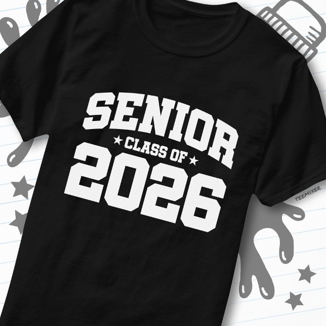 Camiseta Senior Class of 2026 Varsity Graduation Quote (Criador carregado)