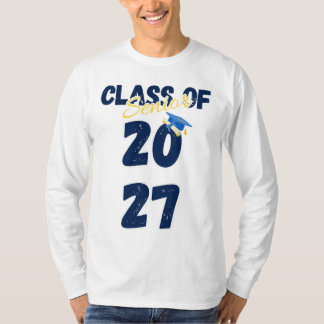 Camiseta Senior Class of 2027 Graduation Retro Typography