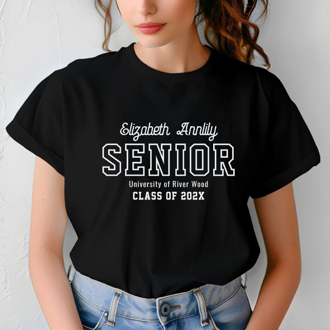 Camiseta Senior Custom Year Script Graduate College  (Criador carregado)