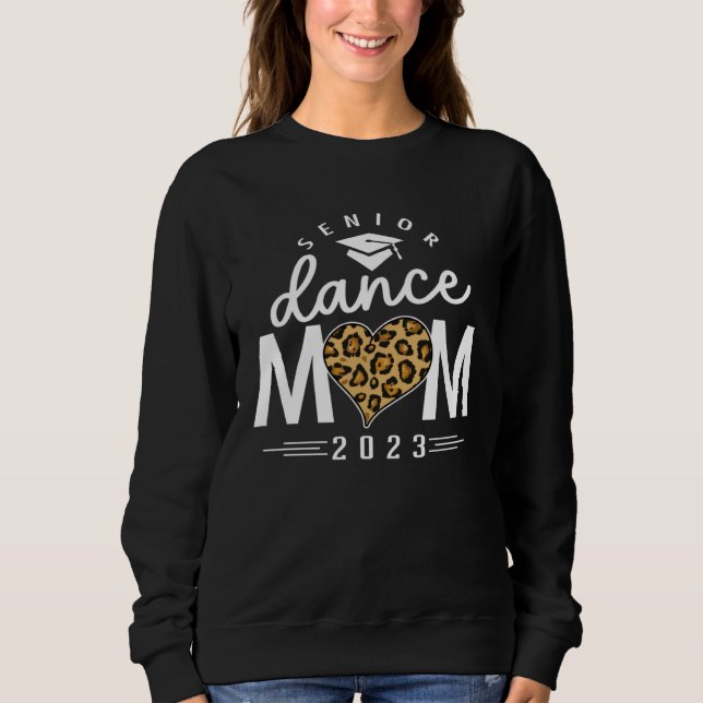 Camiseta Senior Dance Mom 2023 Mommy Mama Leopard Print Mot (Frente)