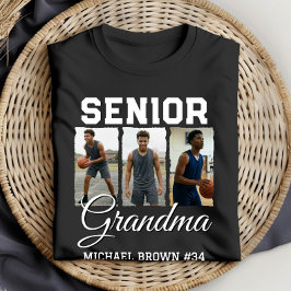 Camiseta Senior Grandma Basketball Photo Collage Custom