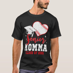 Camiseta Sênior Mamãe Cl De 2026 Formatura De Beisebol