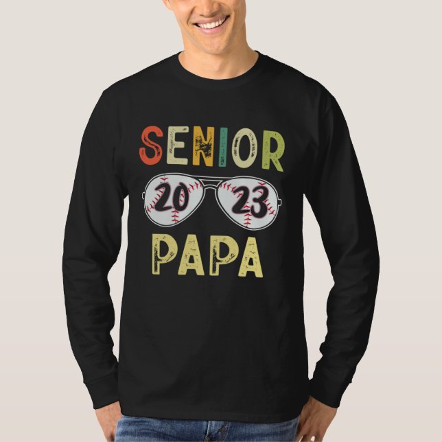 Camiseta Senior Papa 2023 Cool Proud Papa Baseball Senior G (Frente)