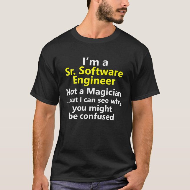 Camiseta Senior Software Engineer Job Career Analyst Progra (Frente)
