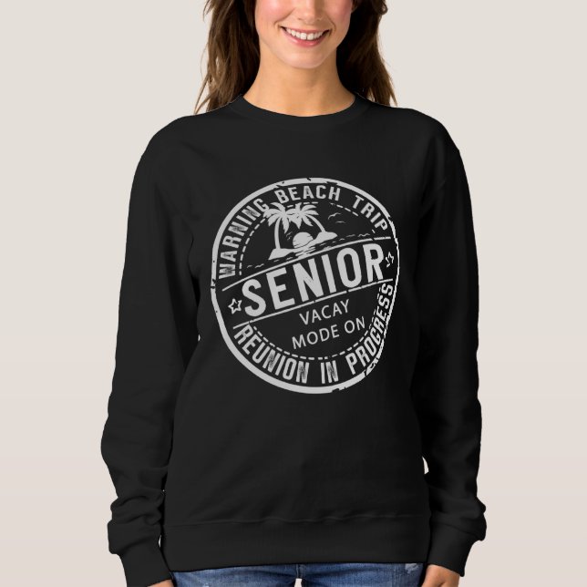 Camiseta Senior Trip in Progress Palm Tree Beach 50th 60th  (Frente)