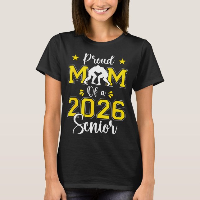 Camiseta Senior Wrestling Mom 2026 Senior Mom Cl Of 2026  (Frente)