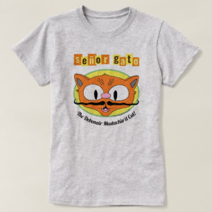 Camiseta Señor Gato™ O Gato Debonair com Bigode!