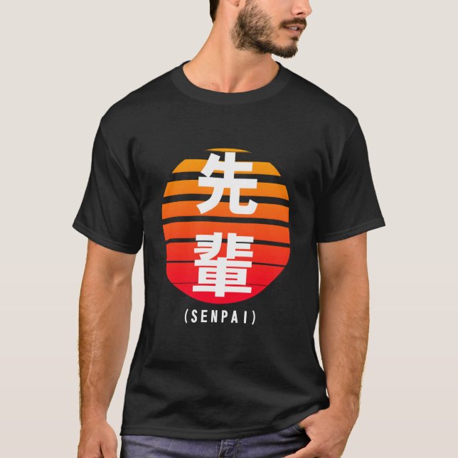 Camiseta Senpai Kanji Script Eighties Look (Frente)