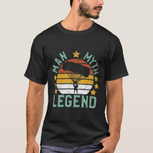 Camiseta Sens - Homem De Paraquedismo Mito Legenda Vintage 