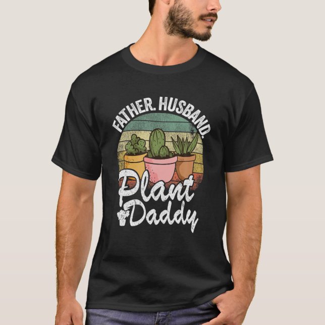 Camiseta Sens Padre Husband Planta Pai Suculente Gardener (Frente)