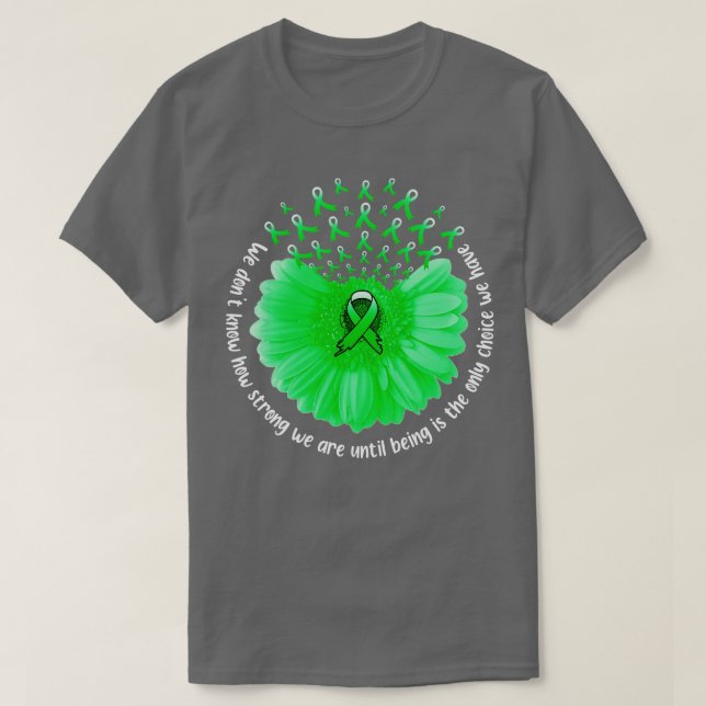 Camiseta Sensação da Saúde Mental dos Girassóis Fita Verde  (Frente do Design)