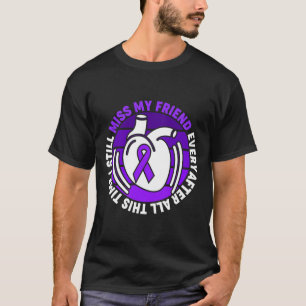 Camiseta Sensação de Sobredosagem de Fita Roxa Perde Meu Am