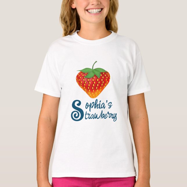 Camiseta Sensações de morango, Designs doces e Na moda w (Frente)