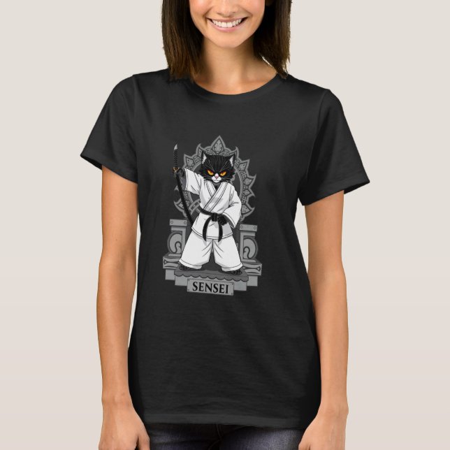 Camiseta Sensei Gato Preto (Frente)
