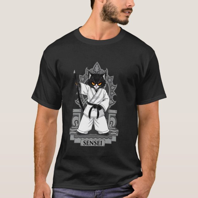 Camiseta Sensei Gato Preto (Frente)