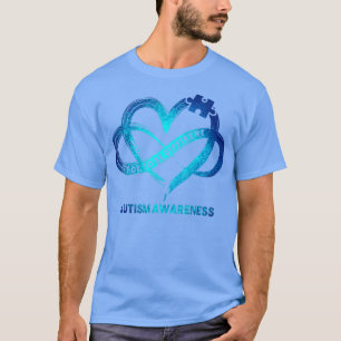 Camiseta Sensibilização Autismo Infinito Coração Está OK pa