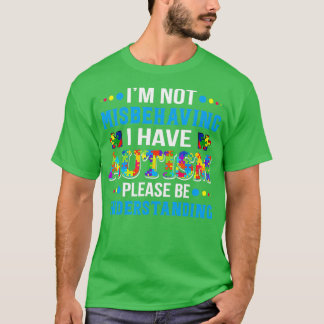 Camiseta Sensibilização Autismo Ix27m Não Comportando Mal E