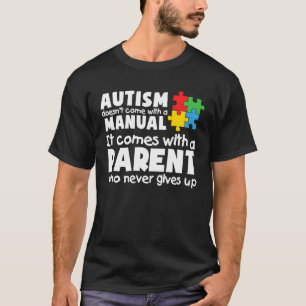Camiseta Sensibilização Autismo Mês Um Herói-Pai Que Nunca 