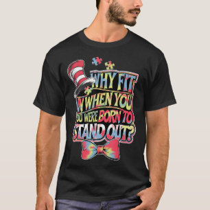Camiseta Sensibilização Autismo Por Que Ajustado No Gato De