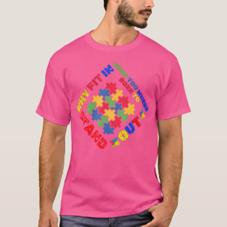 Camiseta Sensibilização Autismo Por Que Ajustado No Gato De