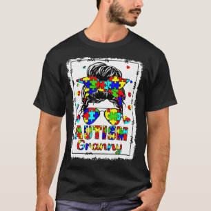 Camiseta Sensibilização Autismo Vovó Viva Mensagem Bun Blea