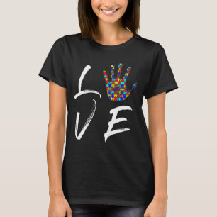 Camiseta Sensibilização autista Amor Ilustração Dom Aut