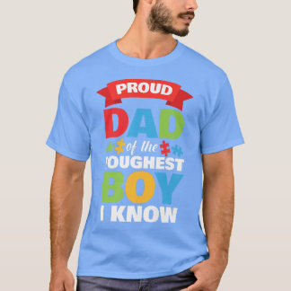 Camiseta Sensibilização autista Mês Mens Orgulhosos Pai Aut