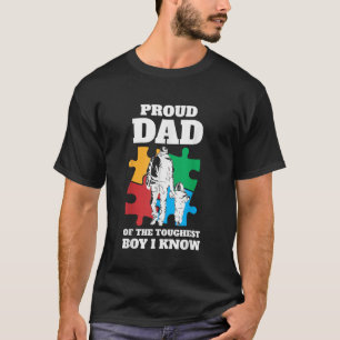 Camiseta Sensibilização autista Mês Mens Orgulhosos Pai Aut