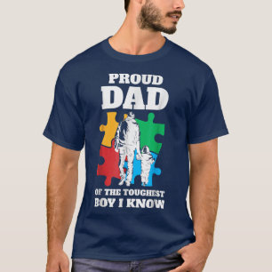 Camiseta Sensibilização autista Mês Mens Orgulhosos Pai Aut