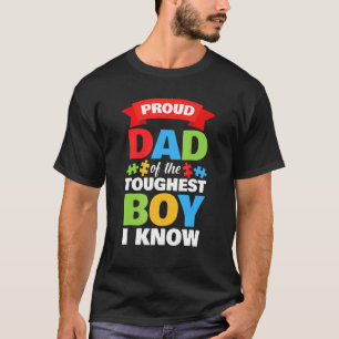 Camiseta Sensibilização autista Mês Mens Orgulhosos Pai Aut