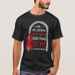 Camiseta Sensibilização contra a SIDA Mês Visto Vermelho Po