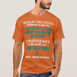 Camiseta Sensibilização Do Cancer Cervoso Eu Sou A Tempesta