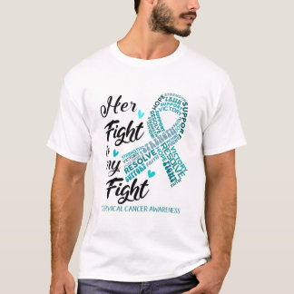 Camiseta Sensibilização do Cancer Cervoso Sua Luta é minha