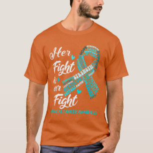 Camiseta Sensibilização do Cancer Cervoso Sua Luta é nossa 