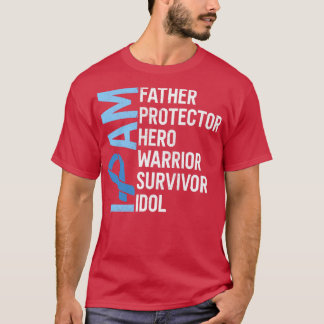Camiseta Sensibilização do Cancer Colon Eu Sou Padre Herói