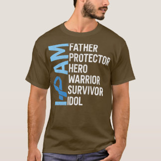 Camiseta Sensibilização do Cancer Colon Eu Sou Padre Herói