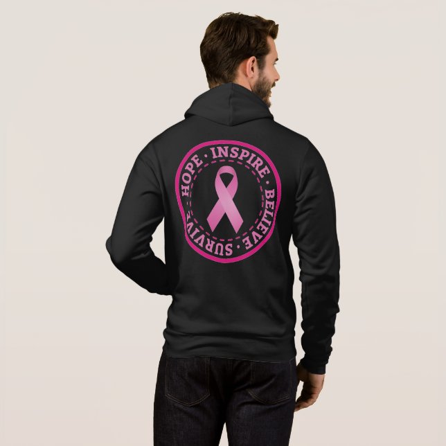 Camiseta Sensibilização do Cancer da Mama (Parte Traseira Completa)