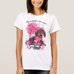 Camiseta Sensibilização do Cancer da Mama Em outubro Vestim