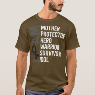 Camiseta Sensibilização do Cancer da pele Eu sou o guerreir