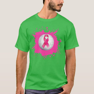 Camiseta Sensibilização do Cancer de Briso Rosa de Voleibol