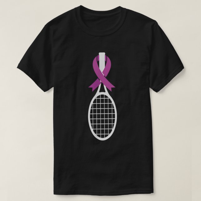 Camiseta Sensibilização do Cancer de Fita de Fita de tênis (Frente do Design)
