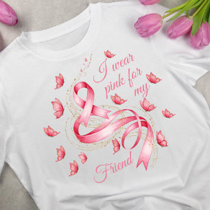 Camiseta Sensibilização do Cancer de Fita Rosa
