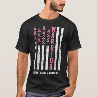 Camiseta Sensibilização do Cancer de Fita Rosa Guerreiro