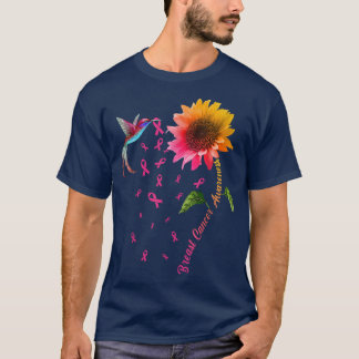 Camiseta Sensibilização do Cancer de girassol